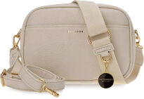 Dámská kabelka Peterson se dvěma crossbody popruhy přes rameno - béžová - 3