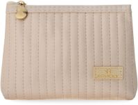 Sada: průhledný cestovní kosmetický kufřík + kosmetický kufřík z ekokůže - béžový - 2