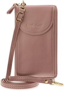 Jennifer jones malá dámská kabelka peněženka pouzdro na telefon 2v1 mini listonoška psaníčko - růžová