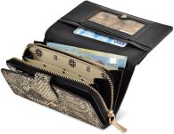 Monnari lesklá dámská kožená peněženka elegantní metalická lak - zlatá - 4