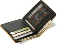Funkční pánská peněženka stylový design černá - zlatá - 4