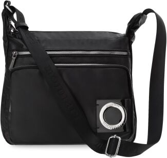 Sportovní dámská crossbody kabelka Monnari s popruhem s logem - černá