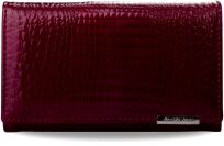 Elegantní lakovaná dámská peněženka - vínová - 2