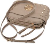 Monnari elegantní dámská malá kabelka přes rameno s cvočky dvoukomorová - béžová - 3