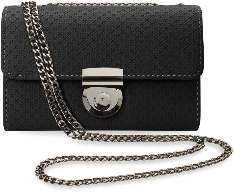 Dámská kabelka crossbody na řetízku - černá