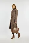 Monnari velká taška do kanceláře aktovka loďka pevná shopper klasická A4 - hnědá - 8