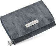 Dámská peněženka jennifer jones prostorna portmonka se zipem mramorovaná kůže - šedá - 2