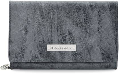 Dámská peněženka jennifer jones prostorna portmonka se zipem mramorovaná kůže - šedá
