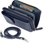 Jennifer jones malá dámská kabelka peněženka pouzdro na telefon 2v1 mini listonoška psaníčko - tmavě modrá - 3