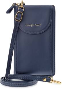 Jennifer jones malá dámská kabelka peněženka pouzdro na telefon 2v1 mini listonoška psaníčko - tmavě modrá