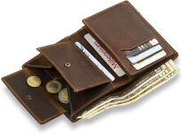 Klasická velmi prostorná kožená pánská peněženka - 5