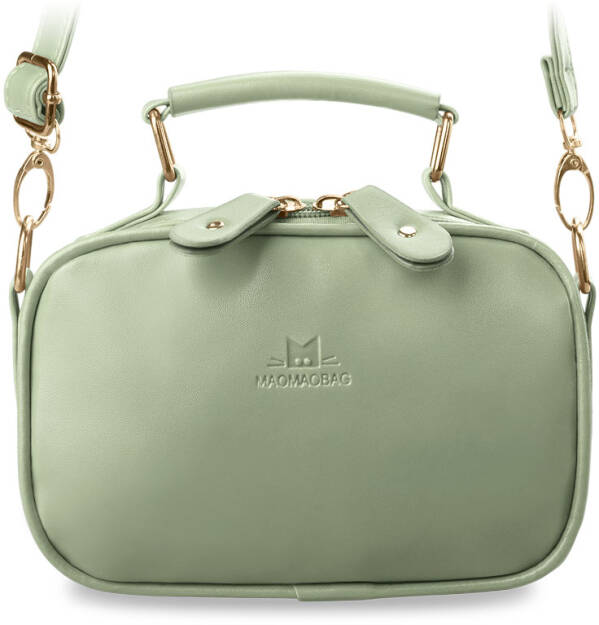 Jedinečná dámská kabelka na rameno, mini kufřík, ideální do města zelená