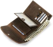 100% kůže - velká dámská peněženka - psaníčko s reliéfem - hadí kůže - 6