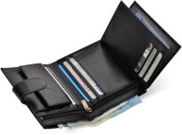 Pánská kožená peněženka ROVICKY RFID na karty, doklady a bankovky – černá - 5