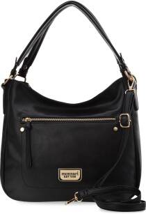 Monnari prostorná dámská taška přes rameno shopper bag s kapsami - černá