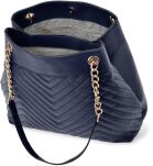 Dámská pikovaná kabelka dvoukomorová taška pytel shopper bag s řetízkovým popruhem - 12