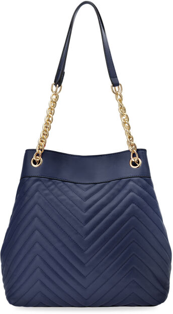 Dámská pikovaná kabelka dvoukomorová taška pytel shopper bag s řetízkovým popruhem