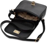 Dámská kabelka Monnari s klopou - černá - prošívaná malá poštovní kabelka - 3