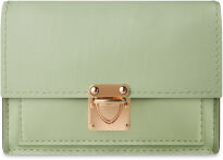 Klasická dámská mátová kabelka malá jednoduchá listonoška s klopou a kapsičkou - 4