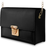 Klasická dámská mátová kabelka malá jednoduchá listonoška s klopou a kapsičkou - 7