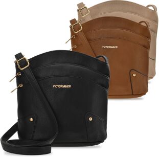 Victoria&co objemná městská crossbody dámská taška s kapsami na zip taška na rameno