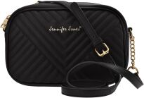 Elegantní prošívaná kabelka klasická crossbody na řetízku - černá - 6