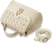Pevná dámská kabelka kufřík ve stylu vintage – khaki - 4
