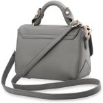 Elegantní dámská kabelka malá aktovka listonoška - šedá - 3