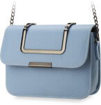 Roztomilá crossbody kabelka s klopou na řetízku a kovovým zdobením - růžová - 2