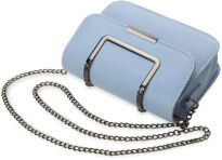 Roztomilá crossbody kabelka s klopou na řetízku a kovovým zdobením - růžová - 4
