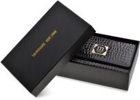 Monnari lakovaná dámská kožená peněženka elegantní mincovník se vzorem - černý - 5