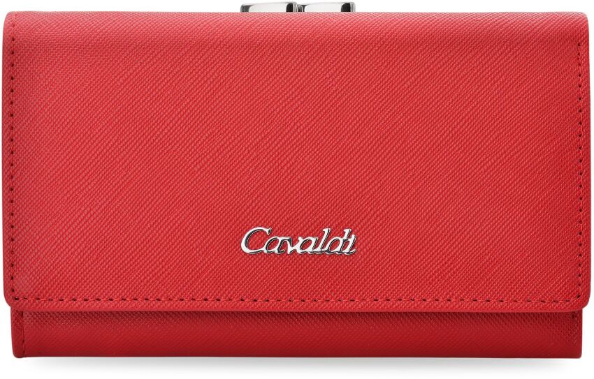 Malá dámská peněženka Cavaldi klasická peněženka na rámeček - červená