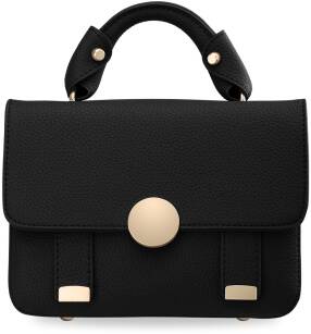 Elegantní dámská kabelka malá aktovka listonoška - černá