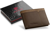 Pánská kožená peněženka pierre cardin v krabičce černá - hnědá - 6