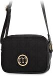 MONNARI prošívaná dámská městská kabelka postbag s prošíváním kabelka na širokém sportovním popruhu s logem - černá - 2