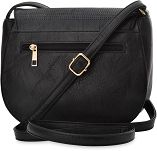 Výjimečná pošťačka s klopou dámská kabelka třásně ažurová - černá - 4