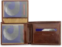 Kožená pánská peněženka pierre cardin pánská tenká peněženka - hnědá - 4