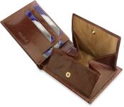 Kožená pánská peněženka pierre cardin pánská tenká peněženka - hnědá - 5