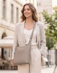 Klasická dámská crossbody kabelka přes rameno s kapsami módní taška – béžová - 6