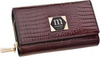 Monnari lakovaná kožená dámská peněženka elegantní peněženka se vzorem - burgundská - 6