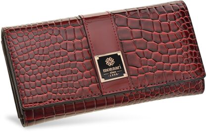 Monnari elegantní dámská peněženka se vzorem krokodýlí kůže – červená