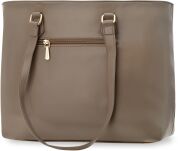 Velká dámská prošívaná taška Monnari s řetízkem na klíče - béžová - 3