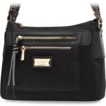 Monnari pošťácká taška s aztéckým popruhem, prostorná dámská ramenní taška - černá. - 4