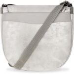 Dámská praktická kabelka listonoška taška – stříbrná - 3