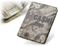 Vertikální jedinečná pánská peněženka s originálním vzorem - cash, béžová - 7