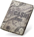 Vertikální jedinečná pánská peněženka s originálním vzorem - cash, béžová - 2