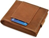 Objemná kožená pánská peněženka always wild horizontální prostorna se sponou proti krádeži rfid secure - camel - 4
