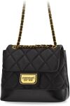 Monnari prošívaná kabelka elegantní crossbody kufřík na řetízku – černá - 4