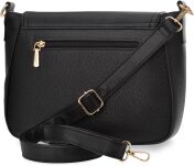 Monnari dámská taška s klopou velká kabelka crossbody s dlouhým páskem - černá - 6