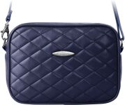 Malá prošívaná crossbody kabelka - tmavě modrá - 4